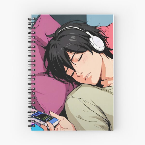 Item preview, Lofi beats cute boy sleeping designed and sold by Mrwolf-designs.