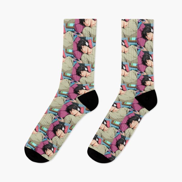 Item preview, Lofi beats cute boy sleeping designed and sold by Mrwolf-designs.