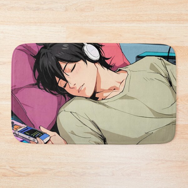 Item preview, Lofi beats cute boy sleeping designed and sold by Mrwolf-designs.