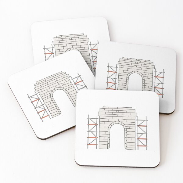 Item preview, stone arch with temporary scaffolding designed and sold by rasagamastore.