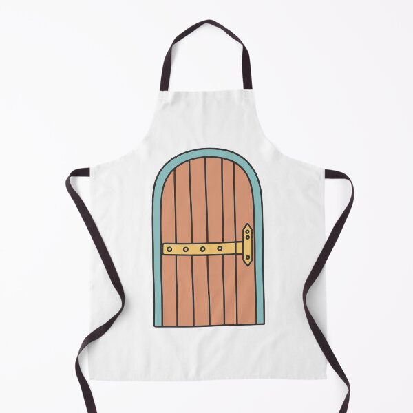 Item preview, Doodle of a wooden door with brass hinges designed and sold by rasagamastore.