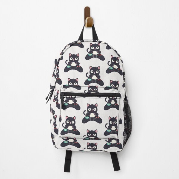 Item preview, Gaming Cat - black cat playing games designed and sold by RANDOMNESS.
