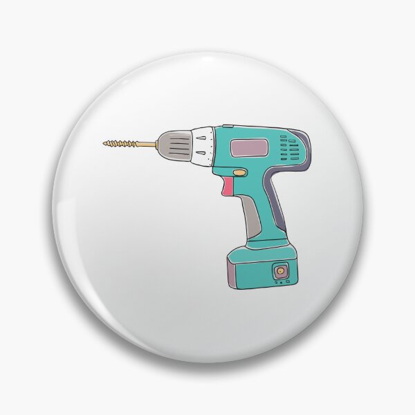 Item preview, Doodle of a cordless power drill designed and sold by rasagamastore.