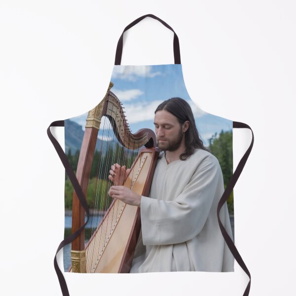 Item preview, "@JESUS PLAYING HARP ". HARP LOVERS designed and sold by Obinne.