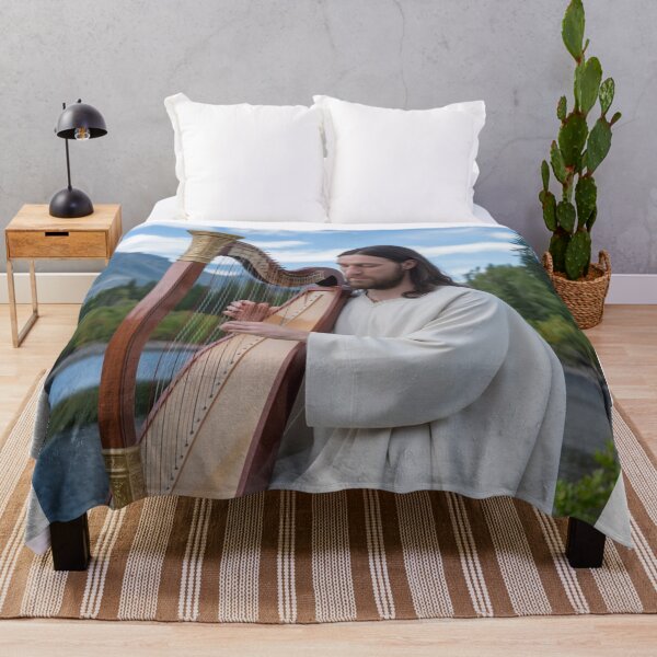 Item preview, "@JESUS PLAYING HARP ". HARP LOVERS designed and sold by Obinne.