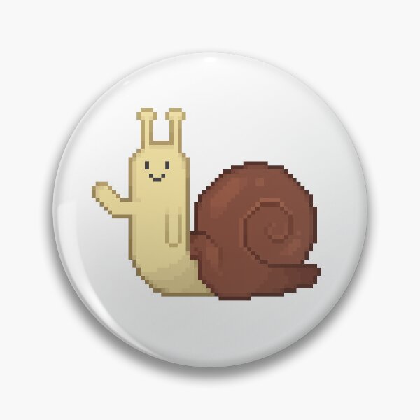 Item preview, Snail Waving Pixel Art designed and sold by kyubi-pixels.