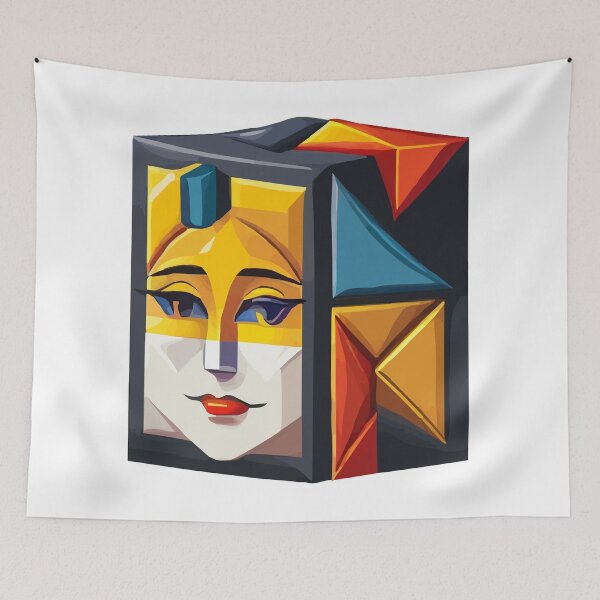 Item preview, cubist emoji designed and sold by Andre Faubert.