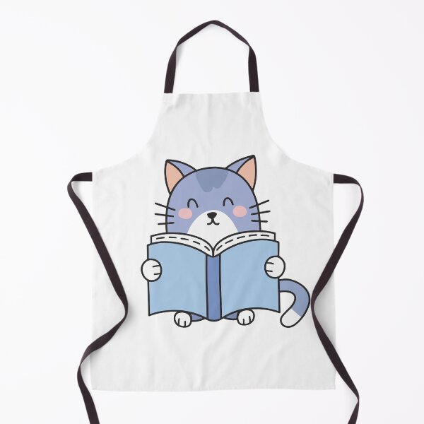 Item preview, Doodle illustration of a cat reading a book designed and sold by rasagamastore.