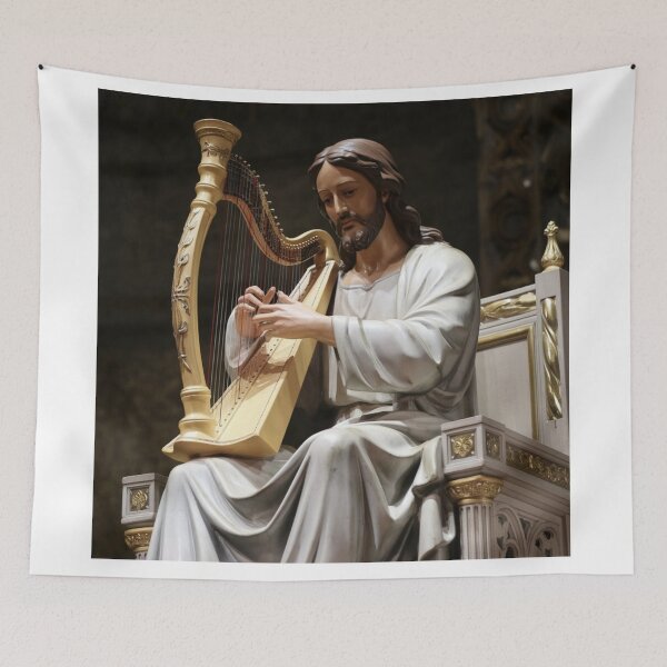 Item preview, "JESUS PLAYING HARP ". CHRISTIAN HARP LOVERS  designed and sold by Obinne.