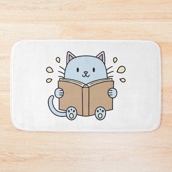 Item preview, Doodle of a cat reading a book designed and sold by rasagamastore.