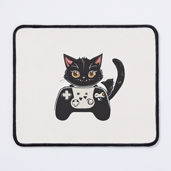Item preview, Gaming black cat - cat playing games designed and sold by RANDOMNESS.