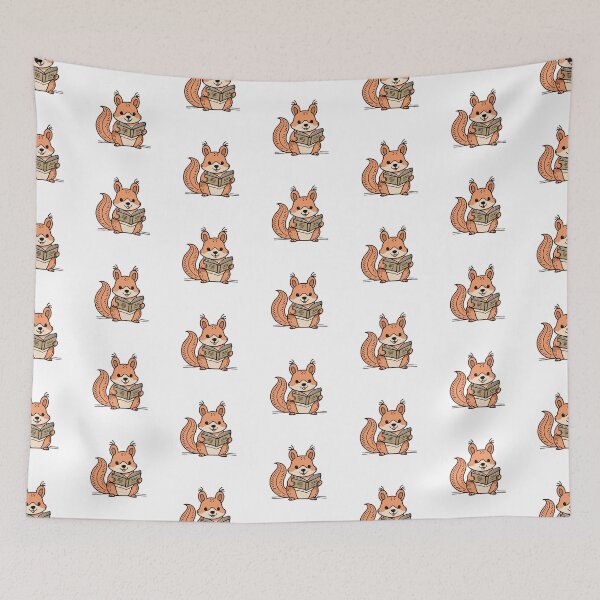 Item preview, Cute squirrel reading a book designed and sold by rasagamastore.