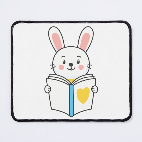 Item preview, cute rabbit reading a book designed and sold by rasagamastore.