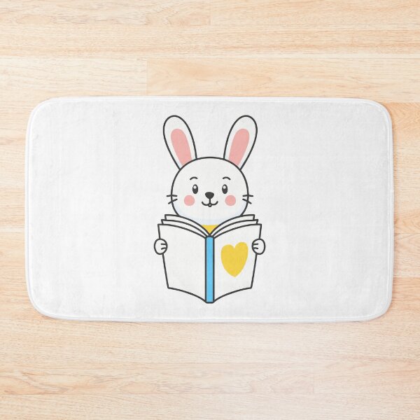 Item preview, cute rabbit reading a book designed and sold by rasagamastore.