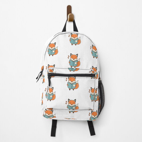 Item preview, Doodle illustration of a cute fox reading a book designed and sold by rasagamastore.