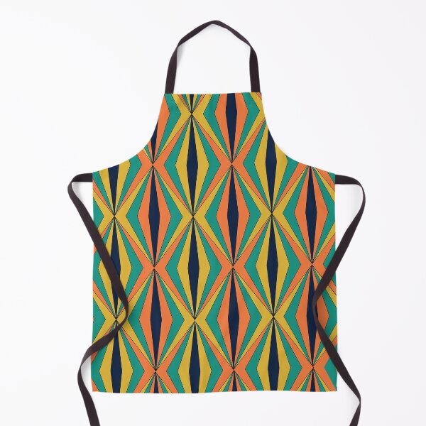 Item preview, Retro Geometric Diamonds Pattern in Orange, teal and Yellow designed and sold by Yasminepatterns .
