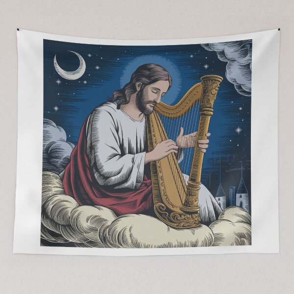 Item preview, "JESUS PLAYIN HARP  designed and sold by Obinne.