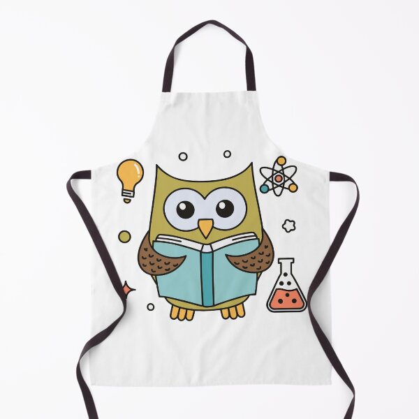 Item preview, cute owl reading a science textbook designed and sold by rasagamastore.
