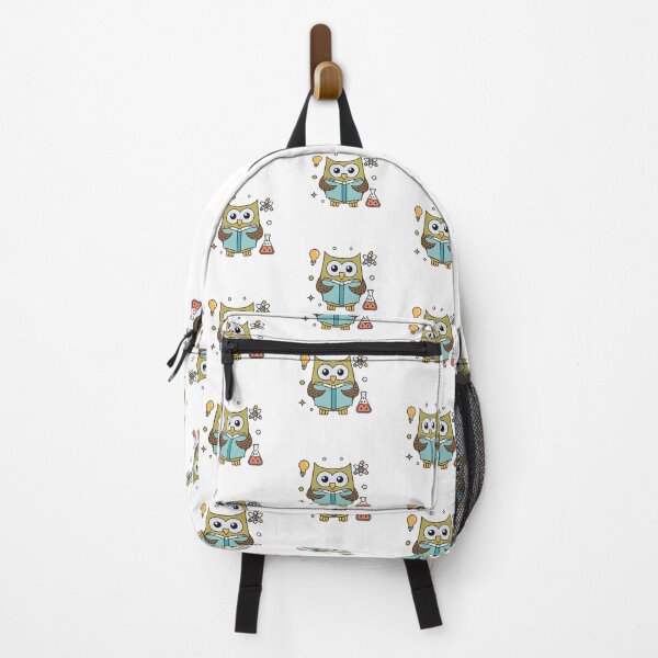 Item preview, cute owl reading a science textbook designed and sold by rasagamastore.
