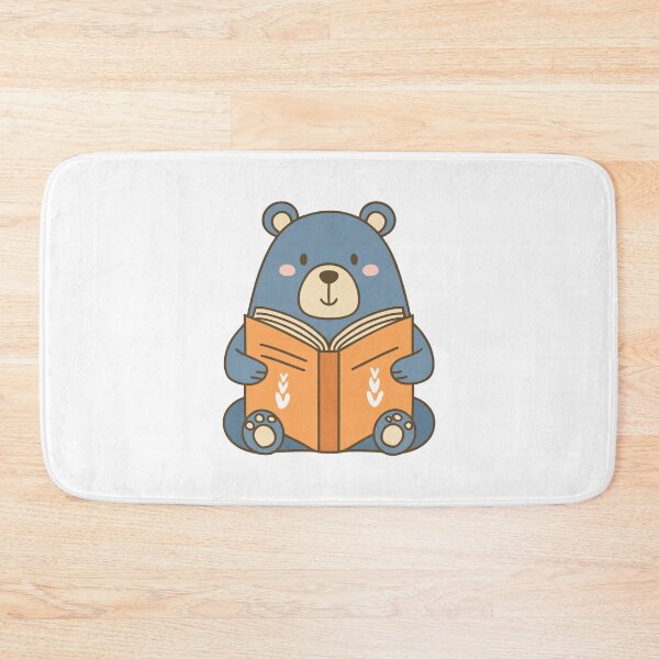 Item preview, Doodle illustration of a cute bear reading a book designed and sold by rasagamastore.