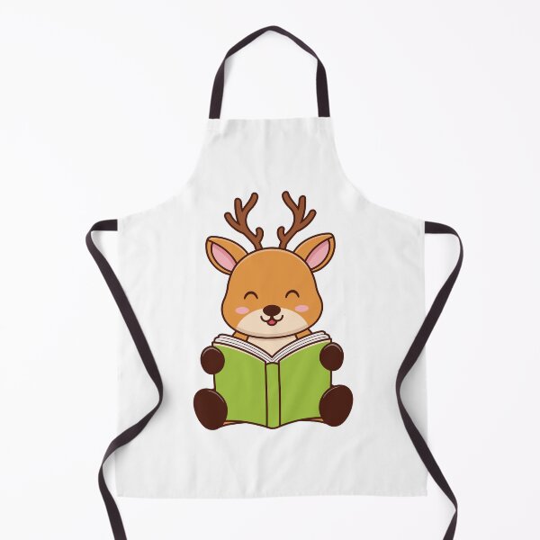 Item preview, Doodle of a cute deer reading a book designed and sold by rasagamastore.