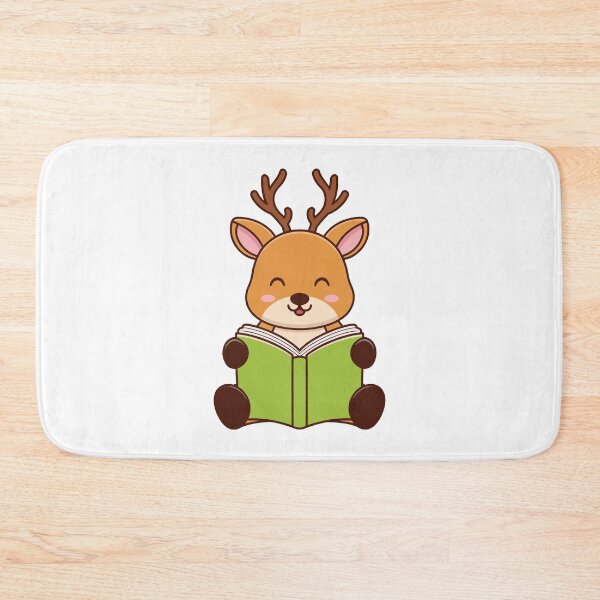 Item preview, Doodle of a cute deer reading a book designed and sold by rasagamastore.