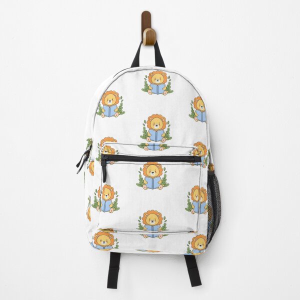 Item preview, Doodle of a cute lion reading a book designed and sold by rasagamastore.
