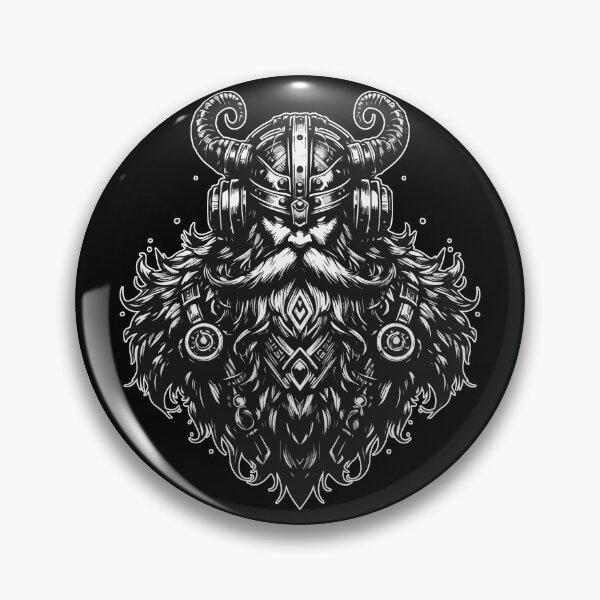 Item preview, Monochromatic Viking Beard with Headphone designed and sold by TomFrontierArt.