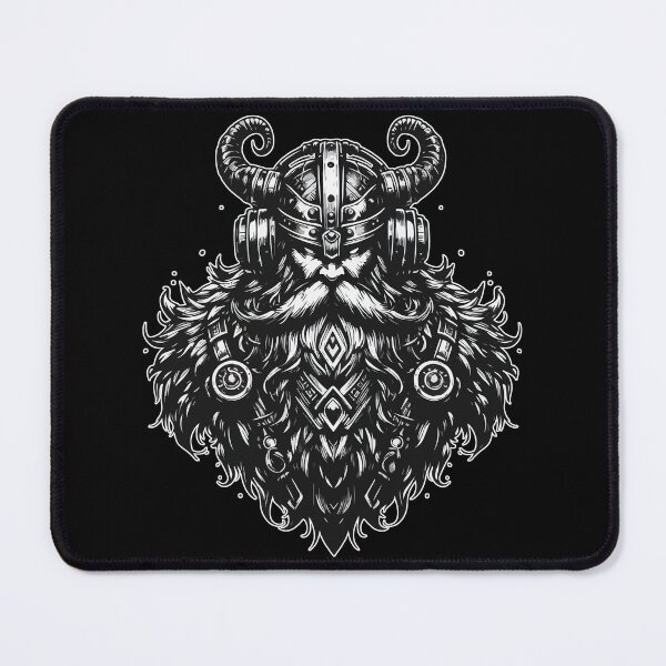 Item preview, Monochromatic Viking Beard with Headphone designed and sold by TomFrontierArt.