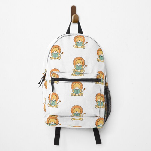 Item preview, Doodle of a cute lion reading a book designed and sold by rasagamastore.