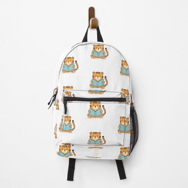 Item preview, Doodle illustration of a cute tiger reading a book designed and sold by rasagamastore.