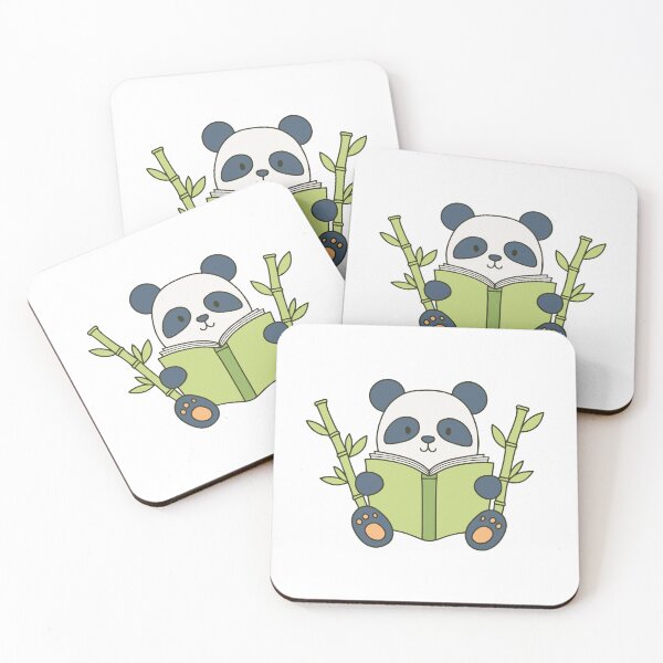 Item preview, Doodle illustration of a cute panda reading a book designed and sold by rasagamastore.