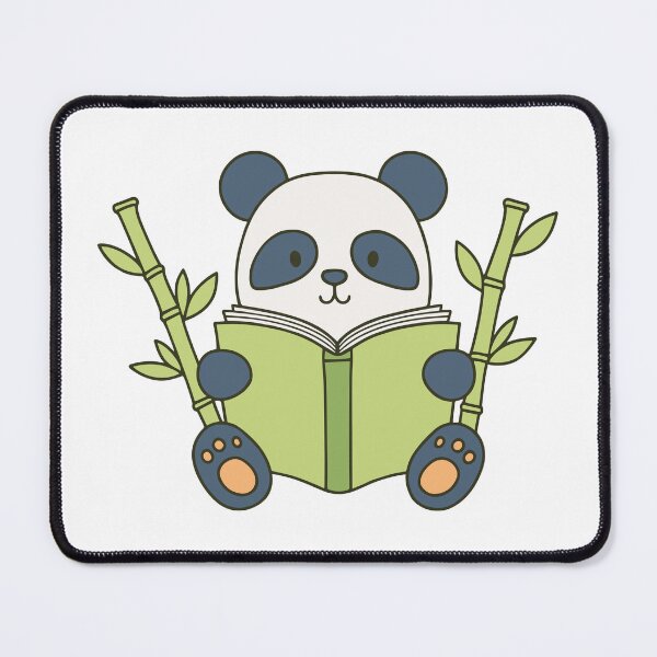 Item preview, Doodle illustration of a cute panda reading a book designed and sold by rasagamastore.
