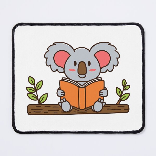 Item preview, cute koala reading a book on a tree designed and sold by rasagamastore.
