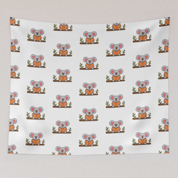 Item preview, cute koala reading a book on a tree designed and sold by rasagamastore.