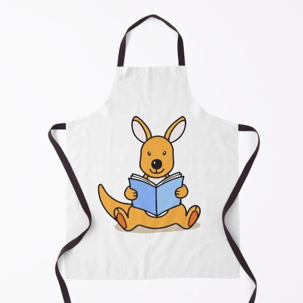 Item preview, Doodle illustration of a cute kangaroo reading a book designed and sold by rasagamastore.