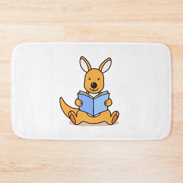 Item preview, Doodle illustration of a cute kangaroo reading a book designed and sold by rasagamastore.