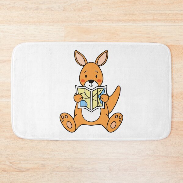 Item preview, Doodle illustration of a cute kangaroo reading a book designed and sold by rasagamastore.