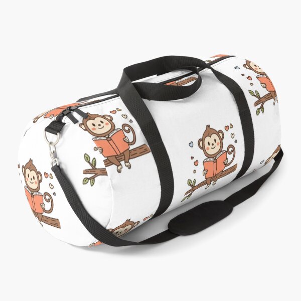 Item preview, cute monkey reading a book on a tree designed and sold by rasagamastore.