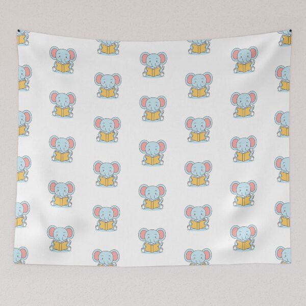 Item preview, Cute elephant reading a book designed and sold by rasagamastore.