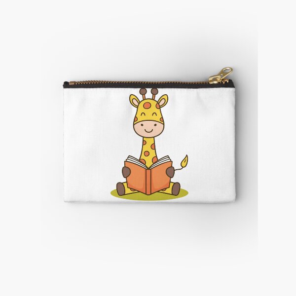 Item preview, Doodle illustration of a cute giraffe reading a book designed and sold by rasagamastore.