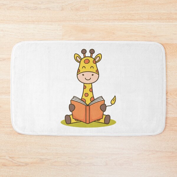 Item preview, Doodle illustration of a cute giraffe reading a book designed and sold by rasagamastore.