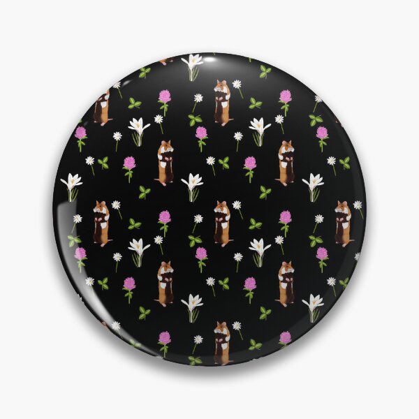 Item preview, European hamster in a flower filled meadow (black) designed and sold by Naty Design Prague.