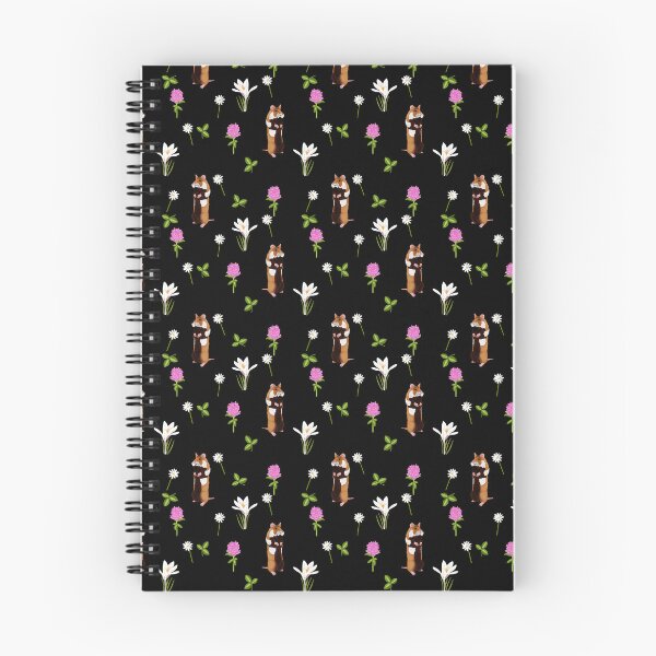 Item preview, European hamster in a flower filled meadow (black) designed and sold by Naty Design Prague.
