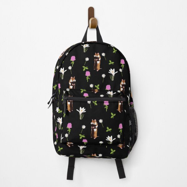 Item preview, European hamster in a flower filled meadow (black) designed and sold by Naty Design Prague.