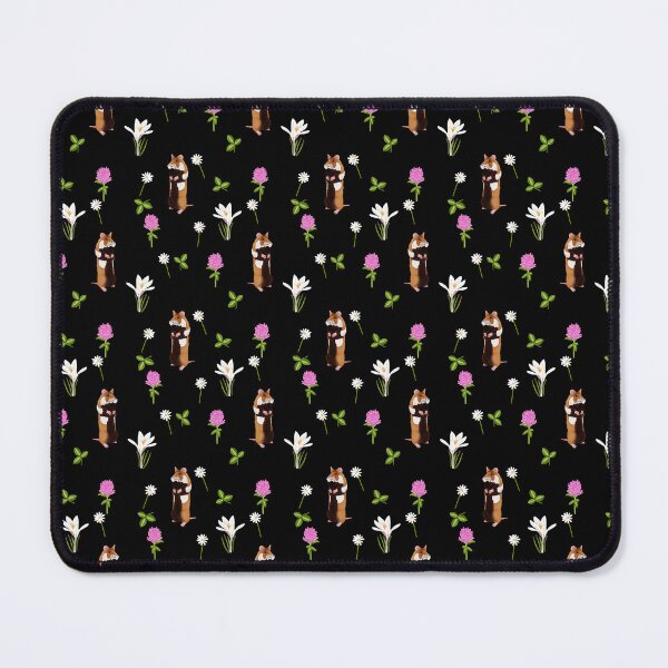 Item preview, European hamster in a flower filled meadow (black) designed and sold by Naty Design Prague.