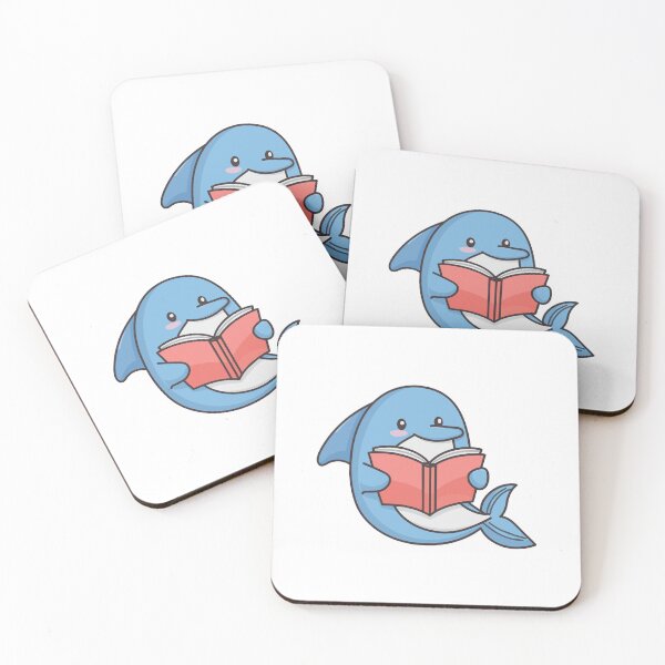 Item preview, cute dolphin reading a book designed and sold by rasagamastore.