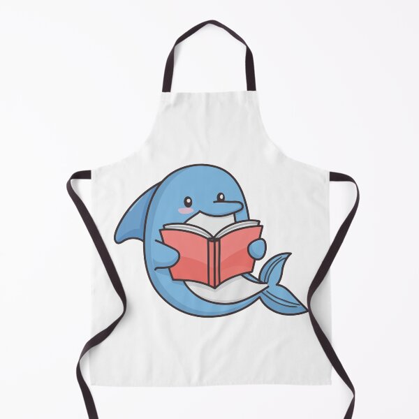 Item preview, cute dolphin reading a book designed and sold by rasagamastore.