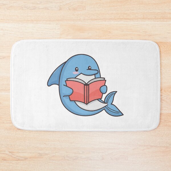 Item preview, cute dolphin reading a book designed and sold by rasagamastore.