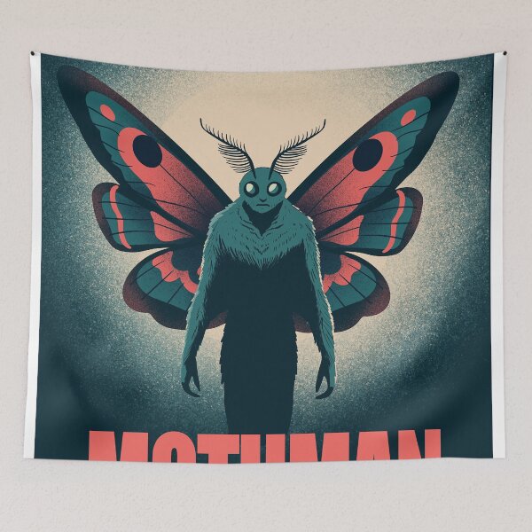 Item preview, Mothman Poster Cryptid Legend Illustration designed and sold by Arctic frame studio.